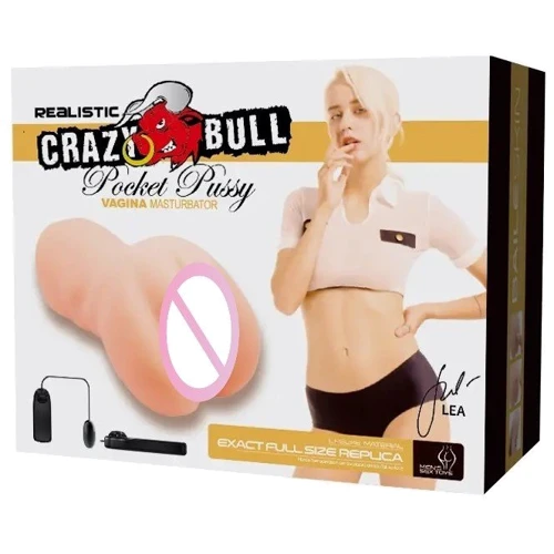 Мастурбатор з вібрацією LYBAILE Crazy Bull - Realistic Pocket Pussy (BM-009228Z): Діаметр, см 8.5