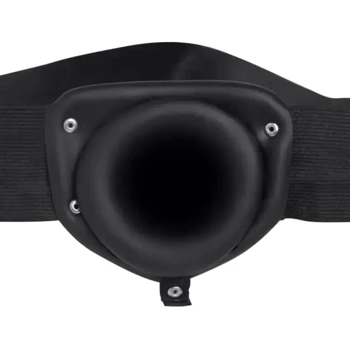 Страпон Hollow Silicone Strap On Dildo with Elastic Straps - Black: Тип Полые