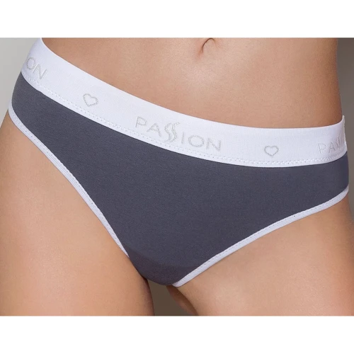 Спортивные трусики-стринги Passion PS007 PANTIES dark grey, size XL