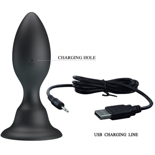 Анальный стимулятор с вибрацией MR PLAY - VIBRATING ANAL PLUG, BI-040076W-MR: Особенности С присоской, Водонепроницаемые
