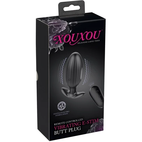Анальная пробка с вибрацией и электростимуляцией XouXou Vibrating E-Stim Butt Plug фото 9