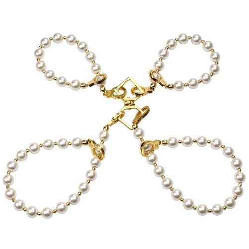 Жемчужные фиксаторы для рук и ног LOCKINK Pearl Handcuffs & Anklecuffs