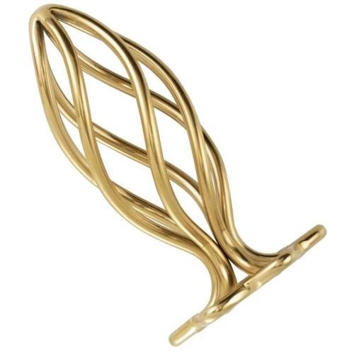 Анальная пробка LOCKINK Sevanda Hollow Spiral Golden Metal Anal Plug - L size: Тип Анальные пробки