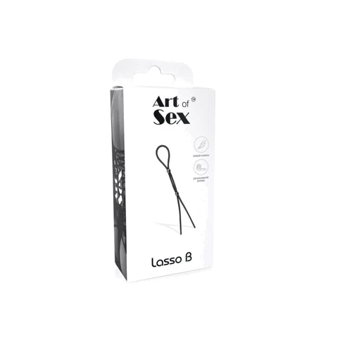 Эрекционное кольцо Art of Sex - Lasso B, регулируемая тугость: Цвет черный