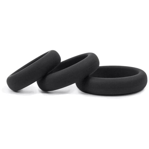 Эрекционные кольца Topco Hombre Xtra Stretch Silicone C-Bands 3-Pack, черный фото 4
