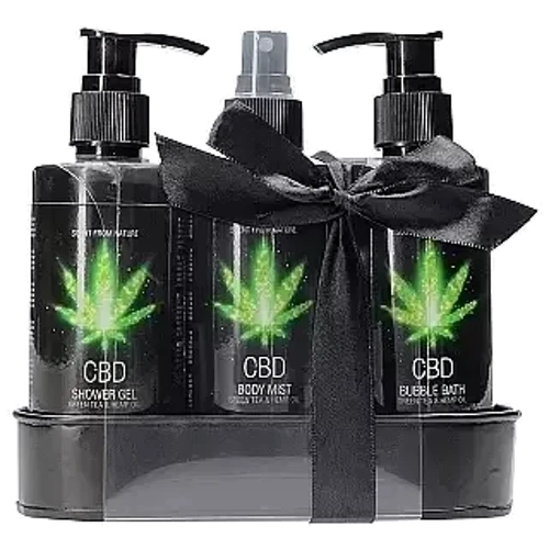 Набір для ванни та душу CBD Care set - GREEN TEA & HEMP OIL (3 предмети) фото 5