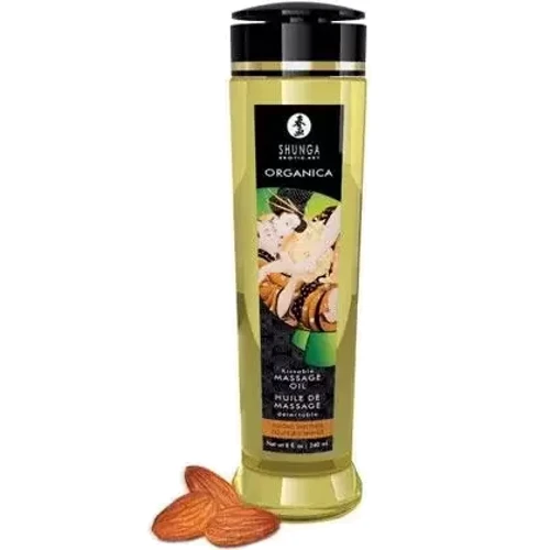 Органическое массажное масло Shunga ORGANICA - Almond Sweetness (240 мл) с витамином Е: Особенности С ароматом
