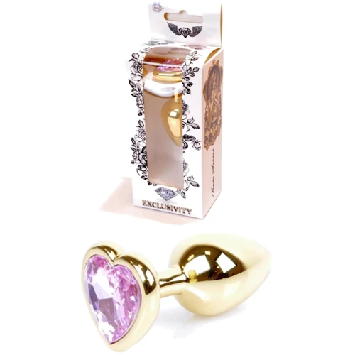 Анальная пробка Boss Series - Jewellery Gold Heart PLUG Rose S (BS6400036)