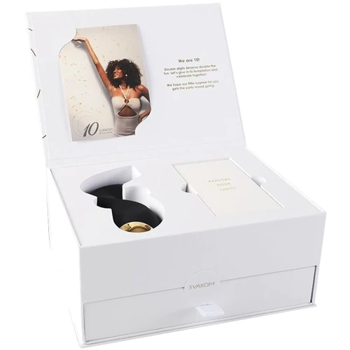 Подарочный набор Svakom Anniversary Box: вакуумный стимулятор, ленты, маска, лубрикант, спрей: Тип управления Кнопочное