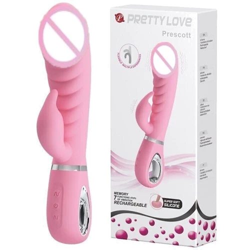 Ребристий вібратор Pretty Love - Prescott, BI-014635-1