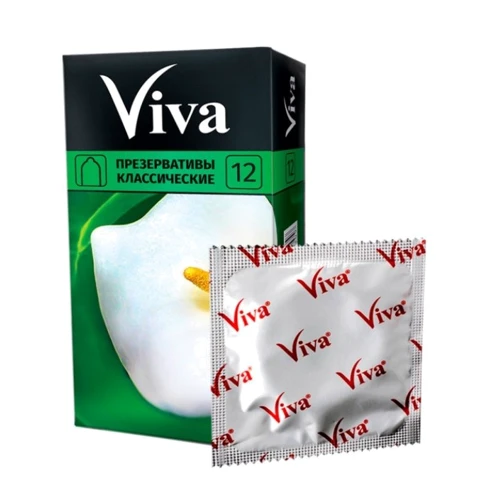 Презервативы VIVA классические 12 шт: Текстура Гладкие