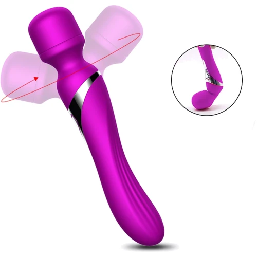 Универсальный вибромассажер Foxshow Silicone Dual Massager Purple фото 7