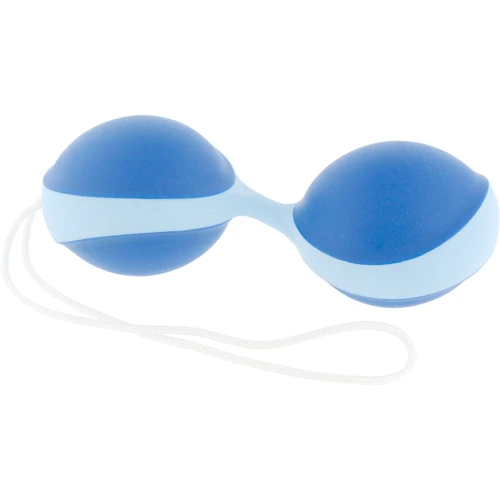Вагинальные шарики Amor Gym Balls Duo, голубые с розовым