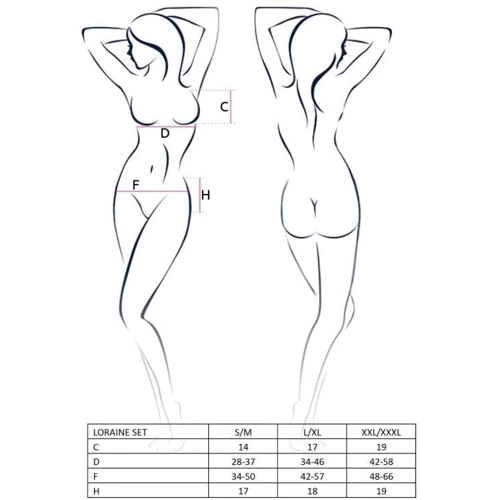 Еротичний комплект Passion LORAINE SET red L / XL: Вид Комплекти