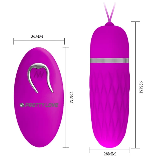Віброяйце Pretty Love Dawn Remote Egg Pink: Довжина, см 9.2
