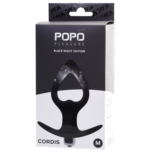 Анальная пробка с вибрацией Toyfa POPO Pleasure Anal Plug Cordis M Vibro Black: Материал Силикон