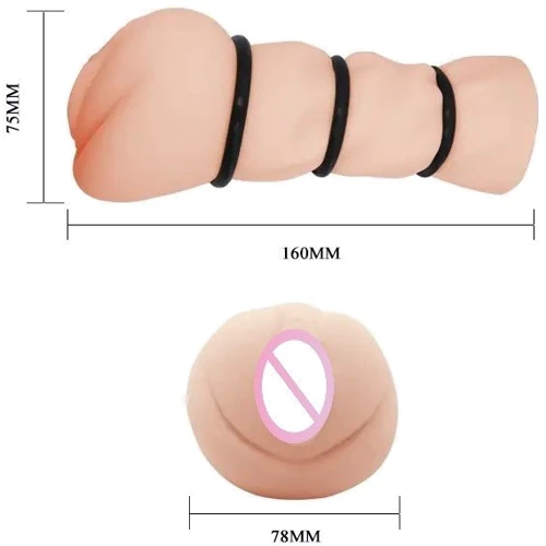 Мастурбатор-вагіна Crazy Bull - Pocket Pussy 3D Vagina (BM-009154H): Матеріал TPR (термопластичная резина)