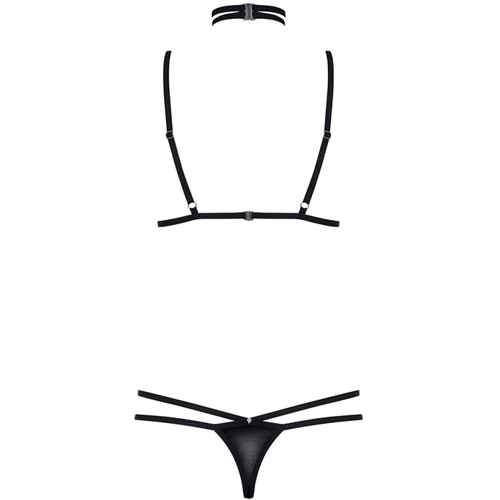 Сексуальный комплект из тонкой эко-кожи Obsessive 823-SET-1, L/XL фото 3