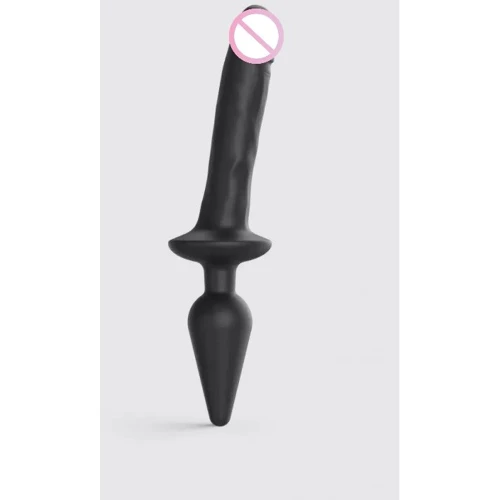 Анальная пробка с дилдо Strap-On-Me Switch Plug-In Realistic Dildo Black - L