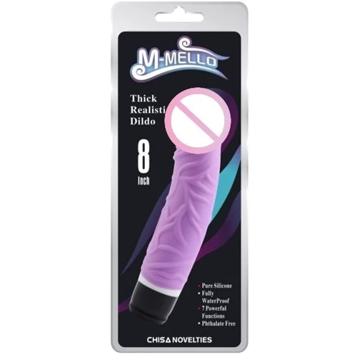 Вибратор CHISA M-Mello Thick Realistic Dilio, Purple (291600): Тип и форма В виде члена