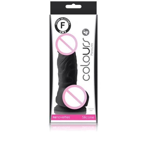 NS Novelties Colours Pleasures 4 фаллоимитатор, 9.7x3.5 см., черный: Назначение Вагинальные