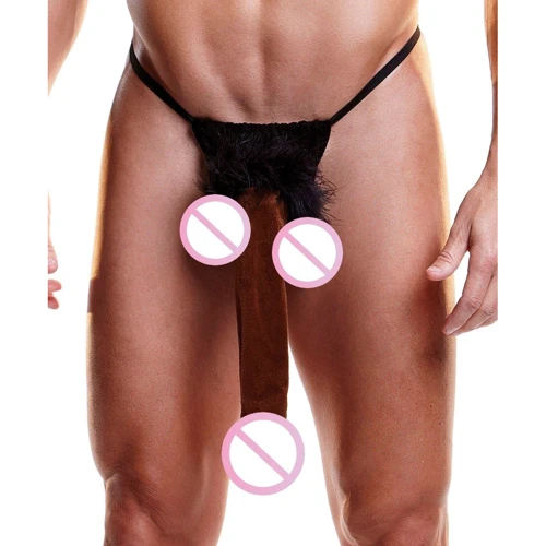 Веселі чоловічі стрінги з хутряним чохлом для пеніса Hustler Fundies Foot Long Thong: Виробник Hao Toys