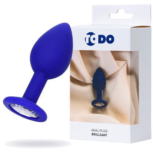 Анальная пробка ToDo Anal Plug Brilliant (синяя) фото 7