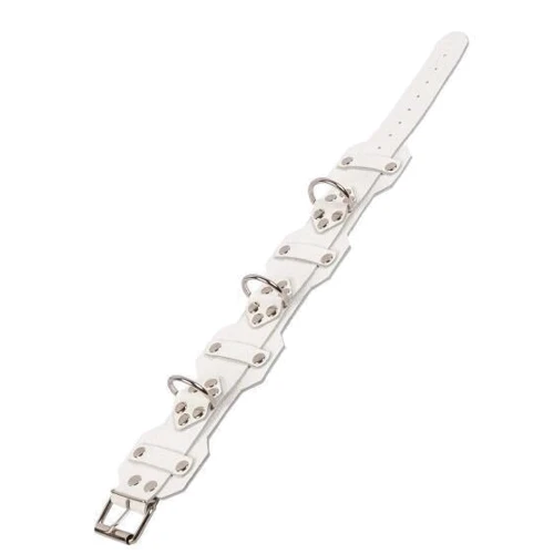Ошейник VIP Leather Collar, white: Цвет белый