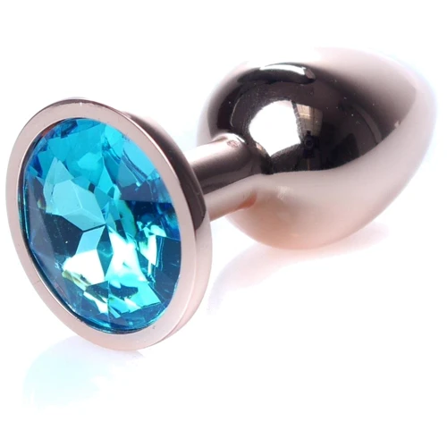 Анальна пробка BOSS Series Exclusivity Jewellery Red Gold Plug Light Blue