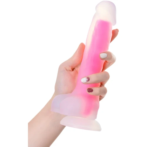 Фаллоимитатор Toyfa Beyond Peter Glow Pink (светится в темноте): Мошонка Есть