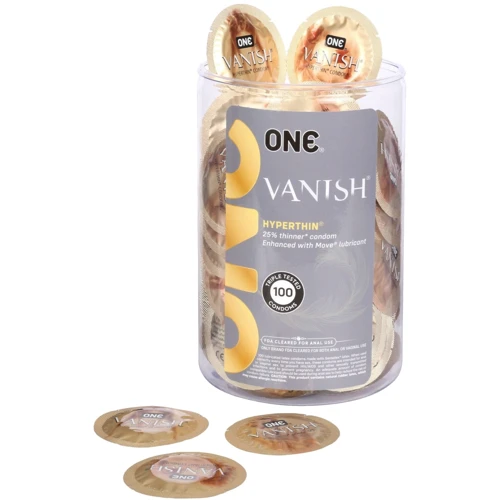 Набор презервативов ONE Vanish Hyperthin 100 шт, мегапак тюб