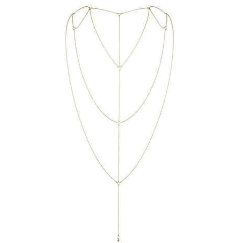 Украшение для спины и декольте Bijoux Indiscrets Magnifique Back and Cleavage Chain - Gold: Вид Портупеи