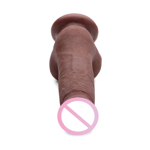 7 Inch Ultra Real Dual Layer Suction Cup Dildo - Medium Skin Tone фаллоимитатор 15x4.5 см, коричневый: Длина проникновения, см 15