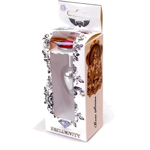 Анальная пробка Boss Series - Jewellery Silver PLUG Pink S (BS6400008): Особенности С кристаллами