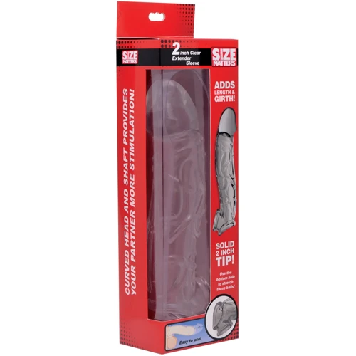 Насадка на пеніс Size Matters 2 Inch Clear Extender Sleeve Clear: Наявність вібрації Нет