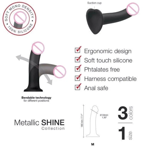 Насадка для страпона Strap-On-Me Mono Density Dildo Blue M: Для кого Для женщин