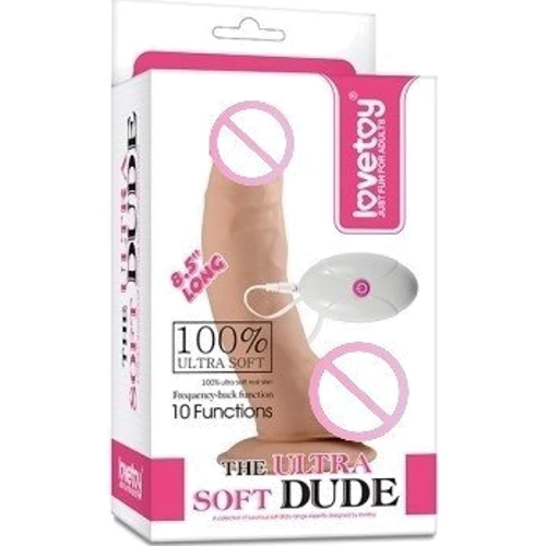 Вибратор LoveToy The Ultra Soft Dude 8.5": Тип и форма В виде члена