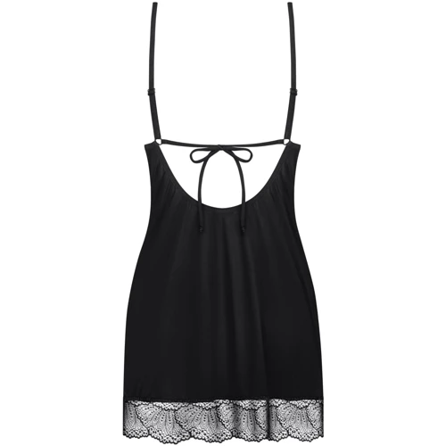 Пеньюар та трусики Obsessive Lobellis chemise & thong XS/S: Декор Кружево