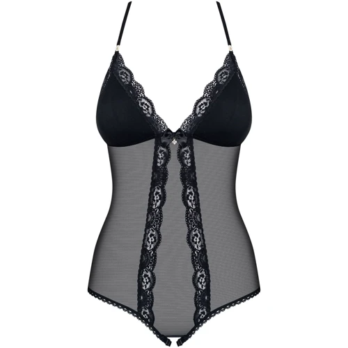Прозрачное боди с пикантным вырезом Obsessive 841-TED-1 black S/M: Для кого Для женщин