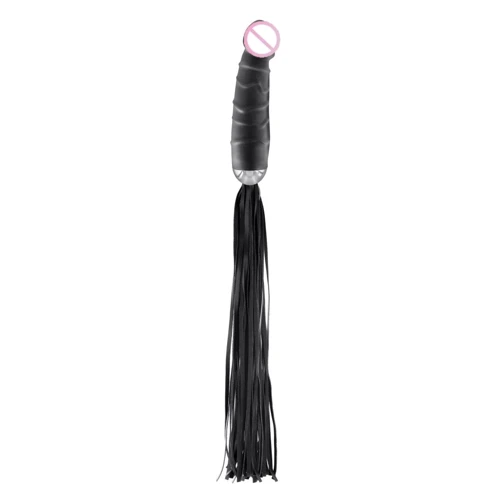 Флоггер з ручкою-дилдо Fetish Tentation Whip with Dildo Handle