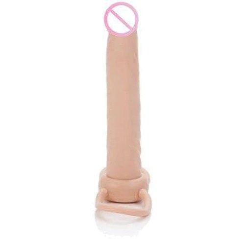 Насадка для двойного проникновения Accommodator Dual Penetrators, 15.5x3 см, телесный: Наличие вибрации Нет
