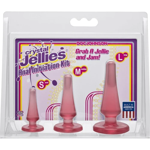 Набір анальних пробок Doc Johnson Crystal Jellies Anal Initiation Kit - Pink: Тип Анальні пробки