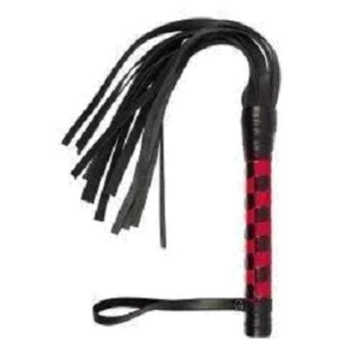 Флогер VIP Leather Flogger Black & Red