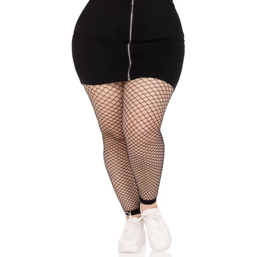 Леггинсы Leg Avenue Industrial Net footless tights Black 1X/2X: Материал Нейлон