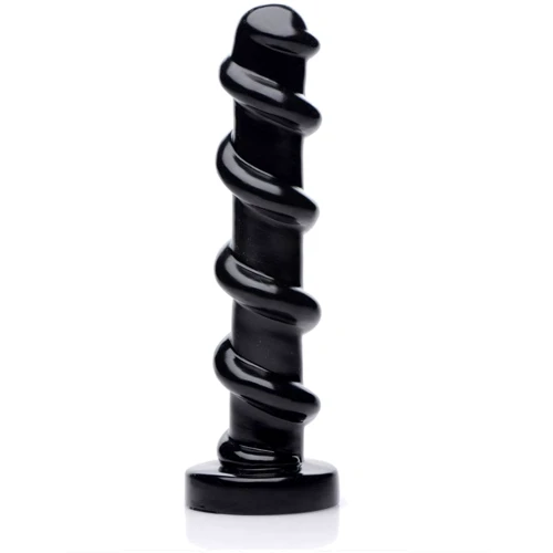 Фаллоимитатор с винтовой конструкцией Master Cock Mighty Screw 9.5 inch Dildo (чёрный)