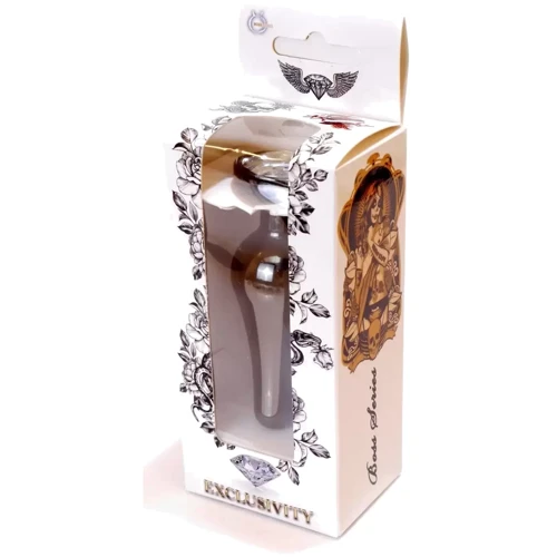 Анальная пробка с кристаллом BOSS of TOYS Boss Series - Jewellery Dark Silver BUTT PLUG Clear, BS6400057 фото 7