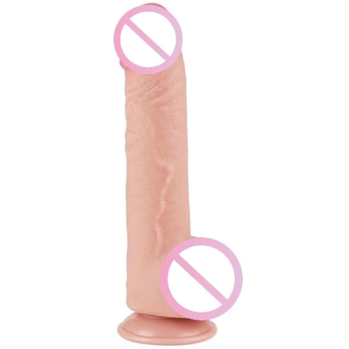 Фалоімітатор LoveToy Sliding-Skin Dual Layer Dong 9.5" Flesh