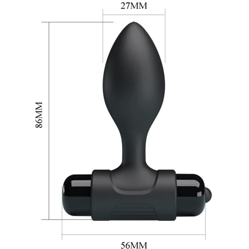 Анальний затор LYBAILE Pretty Love Vibra Butt Plug Black фото 6