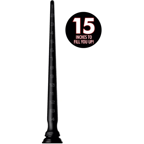 Гнучкий силіконовий анальний стимулятор Hosed 15" S Tapered Silicone Hose (чорний): Особливості С присоской