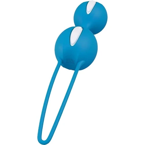 Вагинальные шарики Fun Factory SMARTBALLS DUO white - neon turquoise